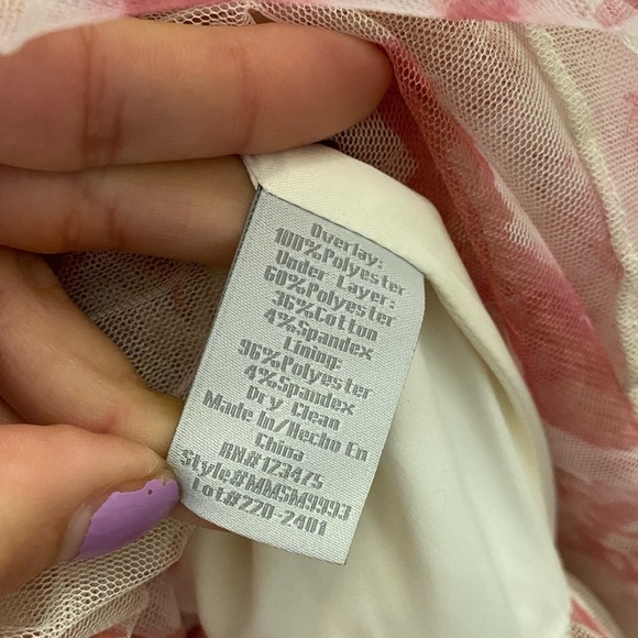 Marchesa Pearl Georgina Chapman strapless Tulle Tiered floral Gown - Picture 10 of 10